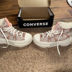 Converse High-Top Sneakers - Pink Leopard
